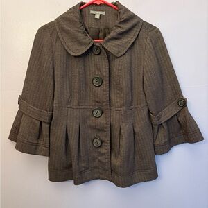 Y2K Apt. 9 Dark Brown pinstripe blazer Coat size 4
